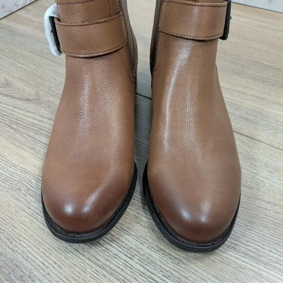 Women's Tan Leather Knee-High Boots - Picture 4 of 10